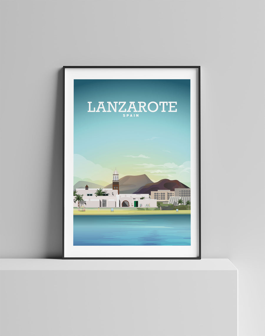 Lanzarote Print, Canary Islands Art, Lanzarote Poster