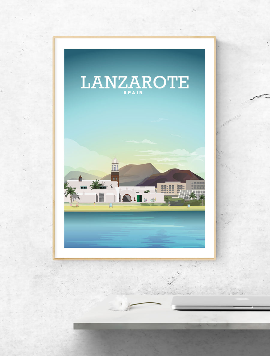 Lanzarote Print, Canary Islands Art, Lanzarote Poster
