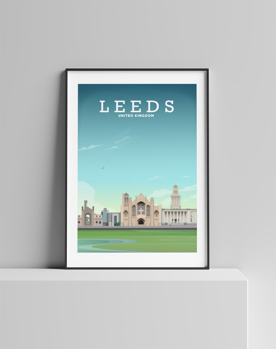 Leeds Print, Leeds Poster, Leeds England