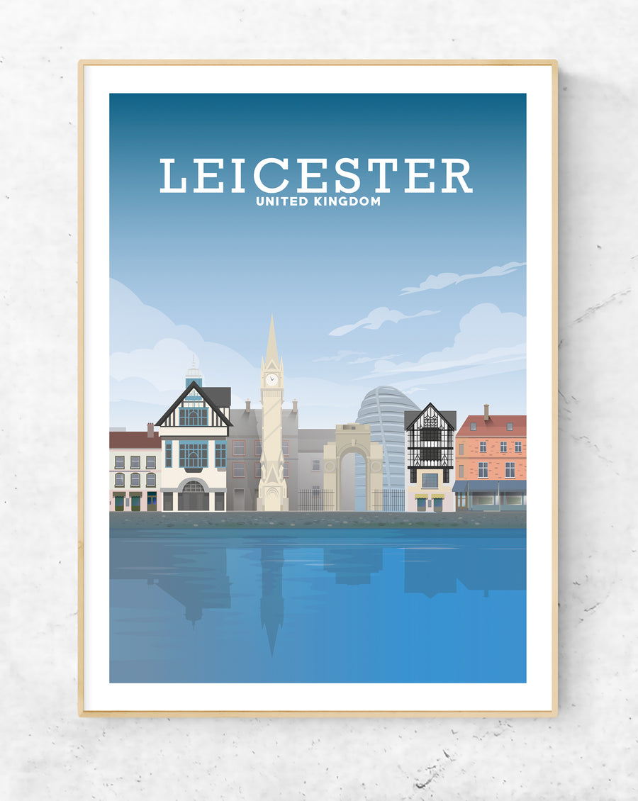 Leicester Print, Leicester Poster