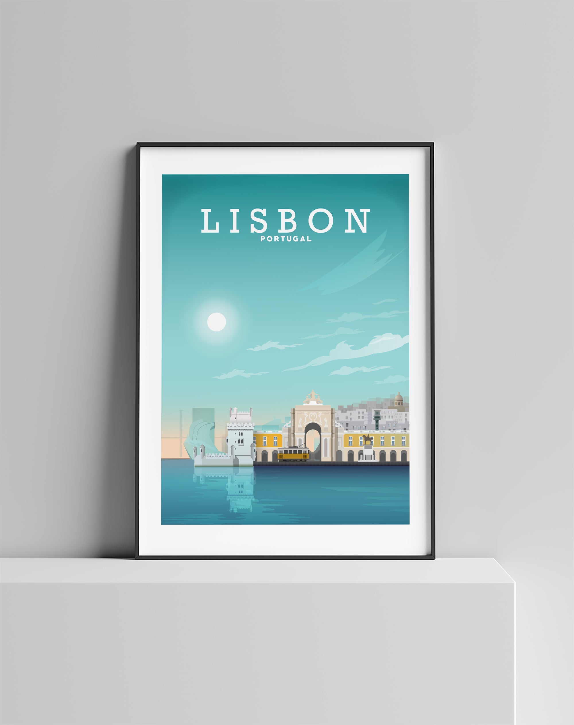Lisbon Portugal Print, Lisbon Poster, Lisbon Travel Art Hill View Prints
