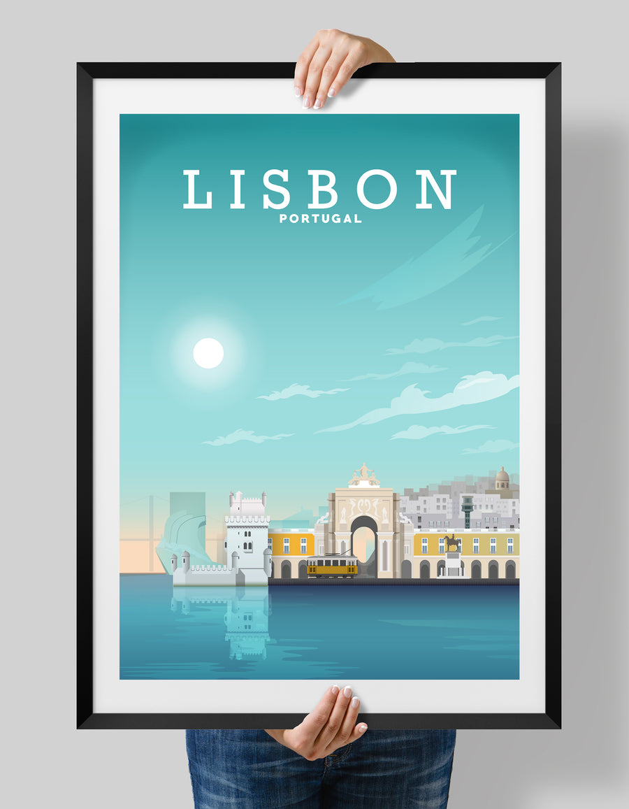 Lisbon Portugal Print, Lisbon Poster, Lisbon Travel Art