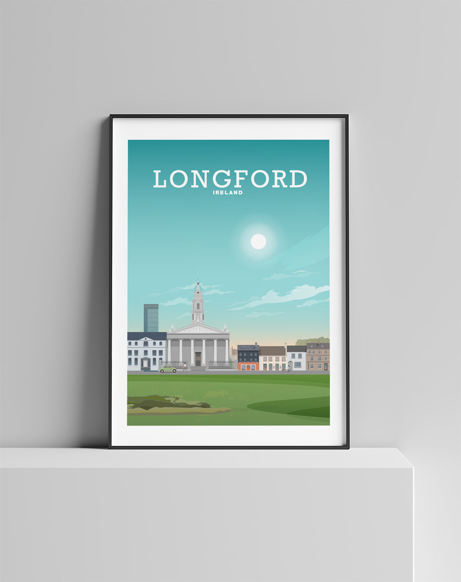 Longford Ireland, Longford Poster. Longford Print, County Longford