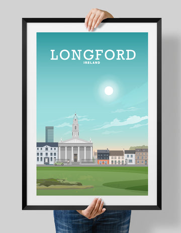 Longford Ireland, Longford Poster. Longford Print, County Longford