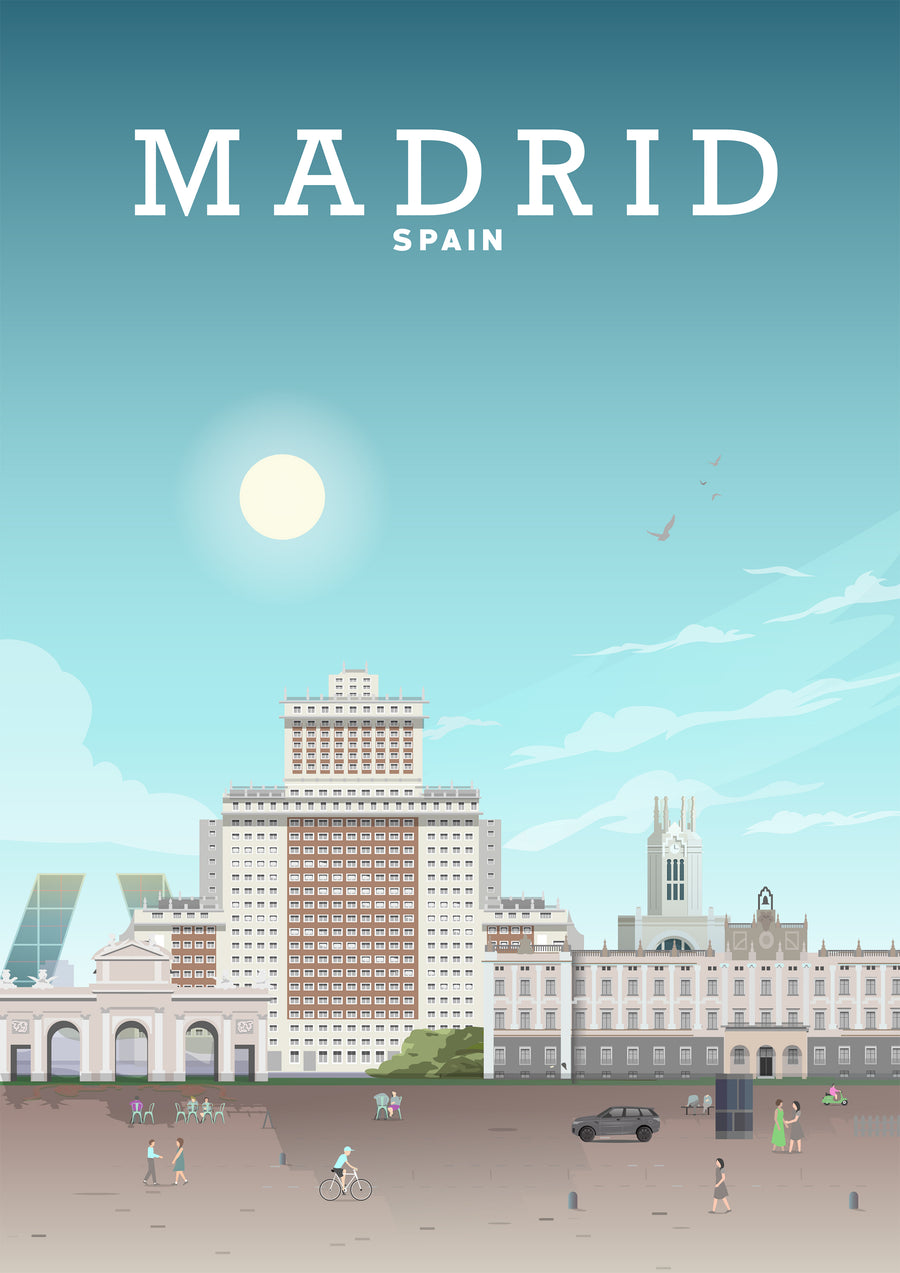 Madrid Poster, Madrid Spain, Spanish Art