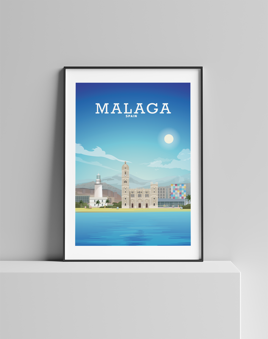 Malaga Spain Poster, Malaga Spanish Art