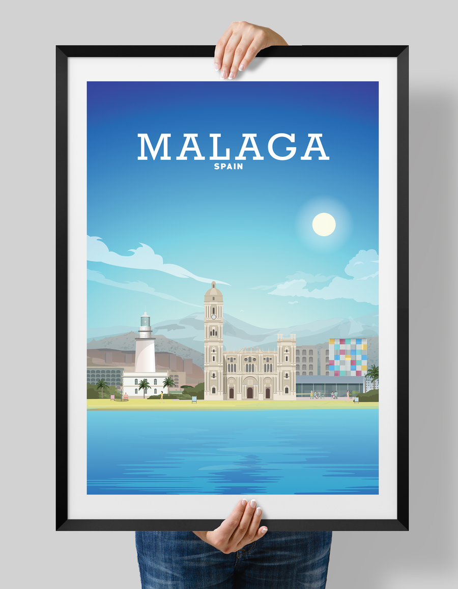 Malaga Spain Poster, Malaga Spanish Art