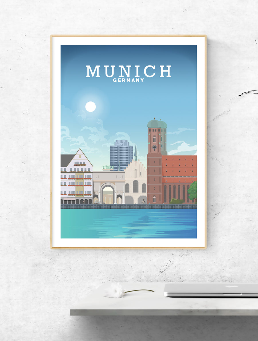 Munich Poster, Munich Print, Germany Travel Art