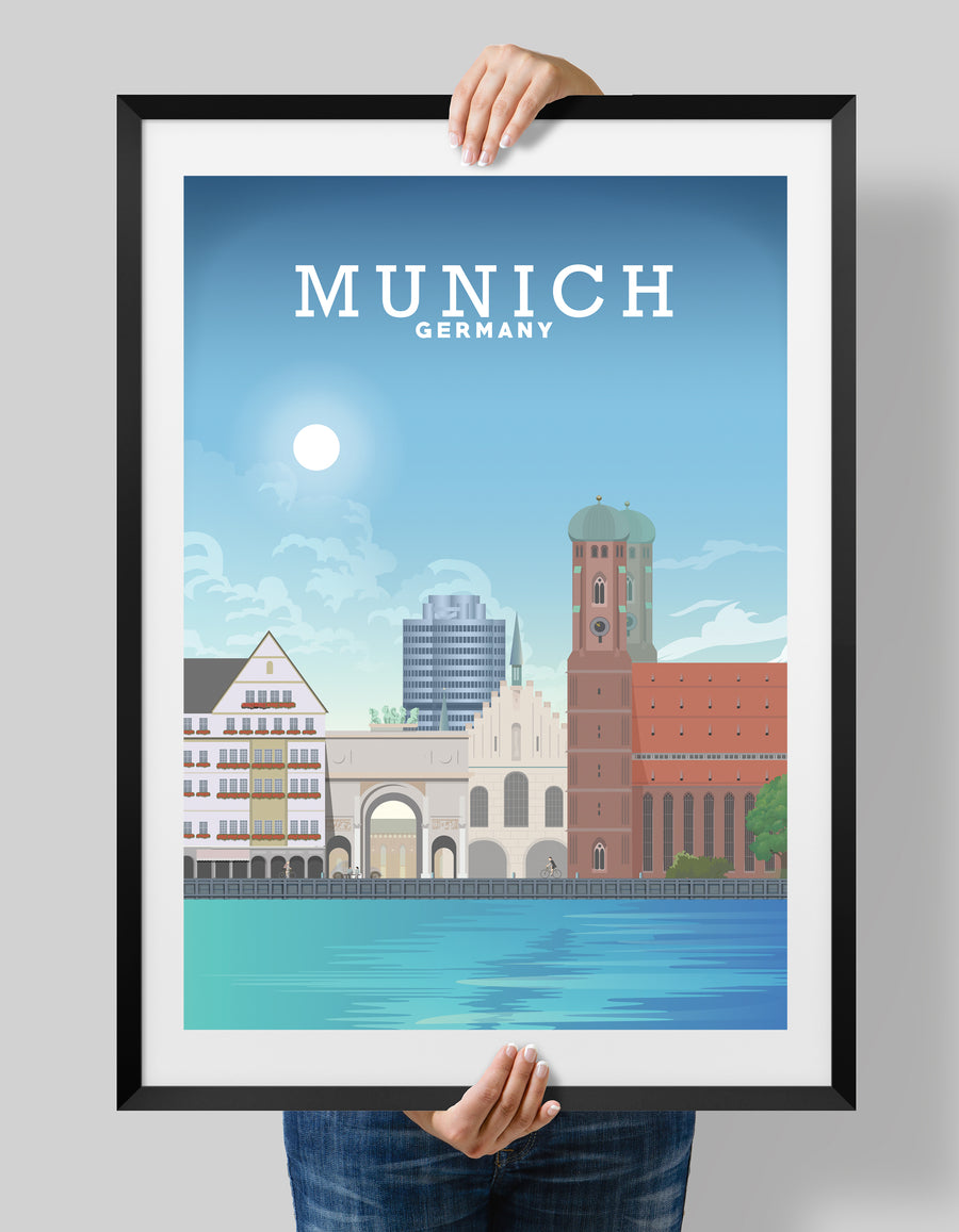 Munich Poster, Munich Print, Germany Travel Art