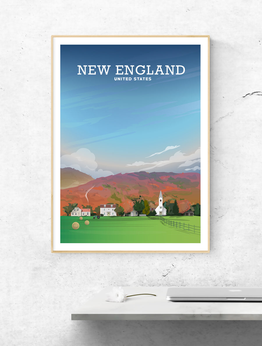 New England Fall Poster, USA