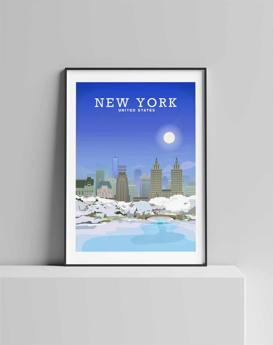 Christmas in New York, USA Travel Print