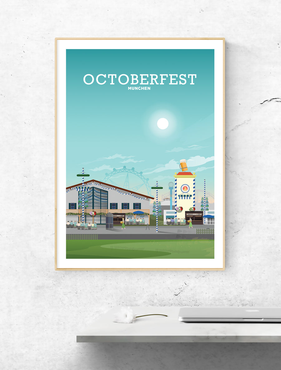 Octoberfest Print, Munich Art, Oktoberfest Poster