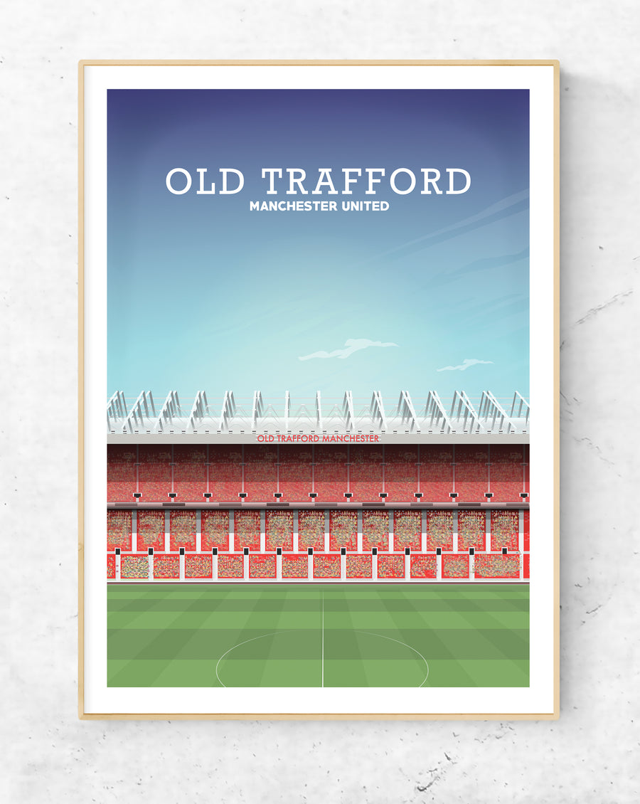 Old Trafford, Man United Print, Stadium Poster