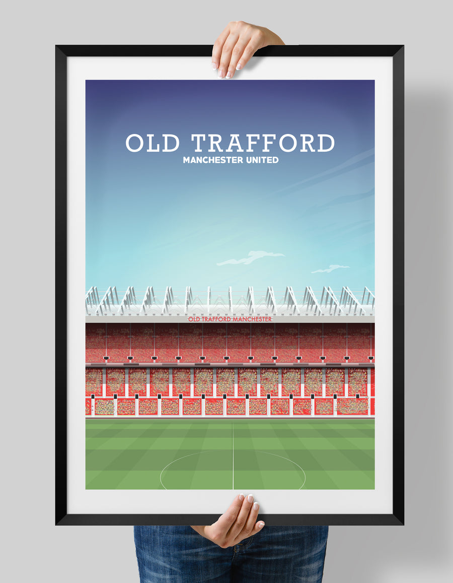 Old Trafford, Man United Print, Stadium Poster