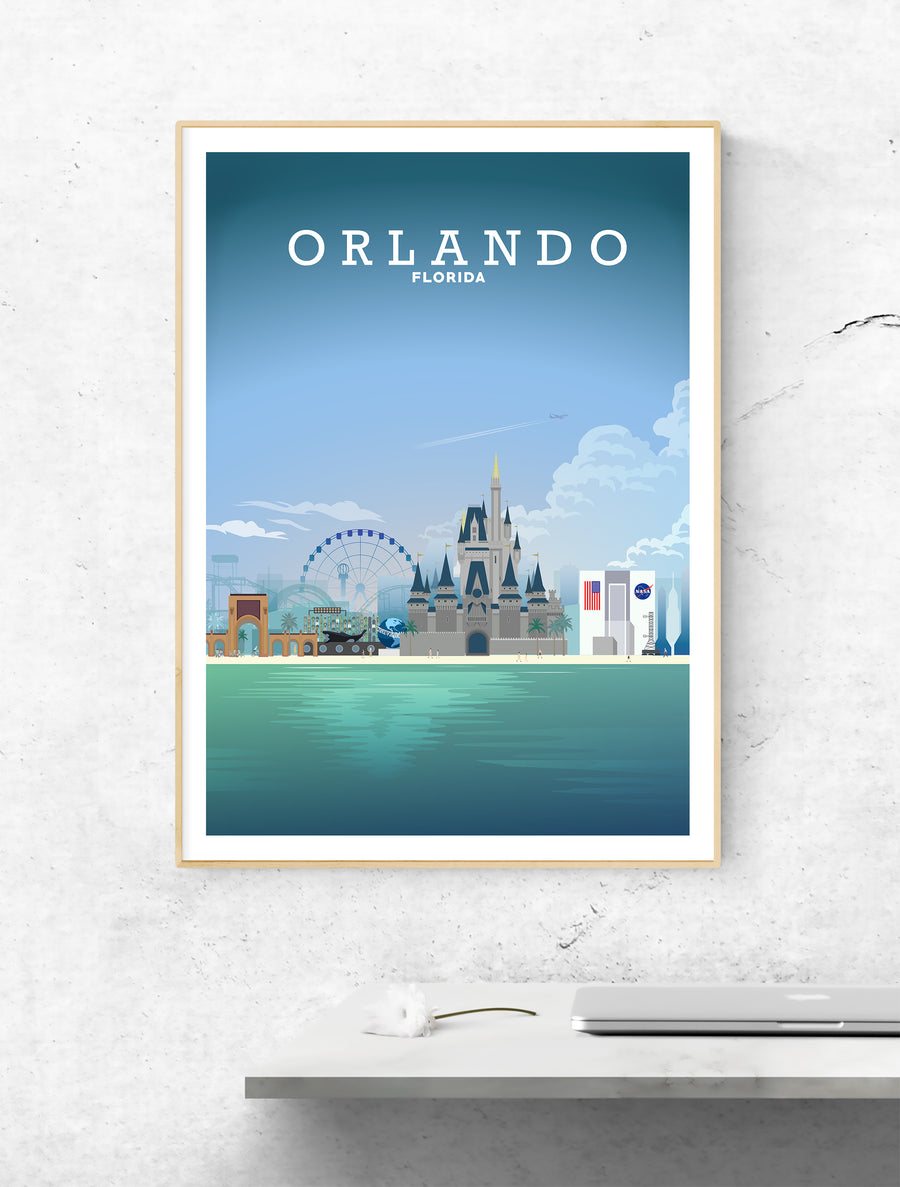 Orlando Print, Orlando Travel Poster, Orlando Art