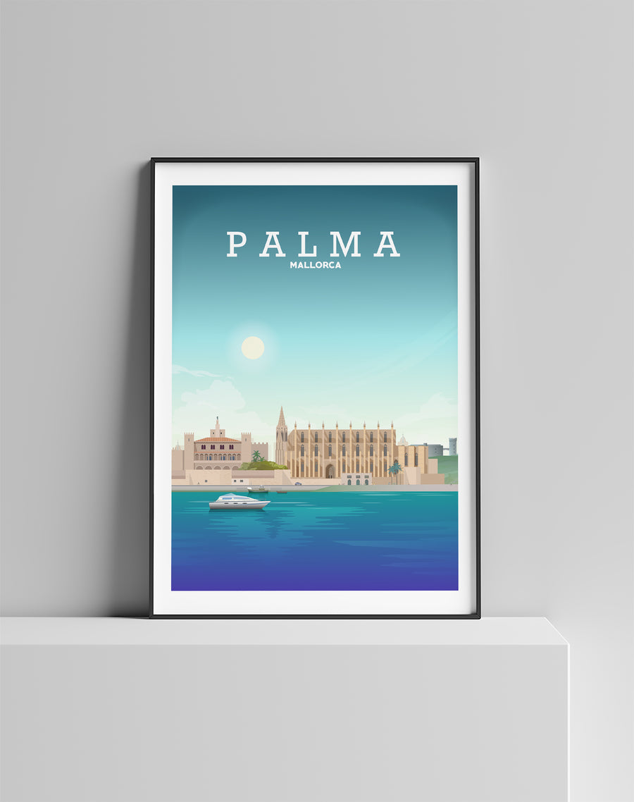 Palma Majorca Travel Print, Mallorca Travel Poster Palma