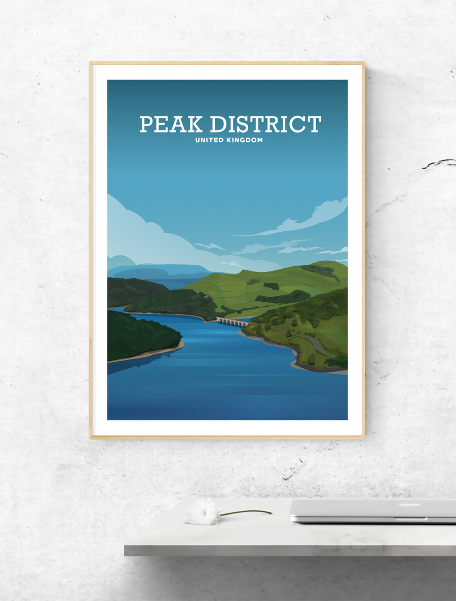 Peak District Poster, Peak District Print, Derbyshire Art
