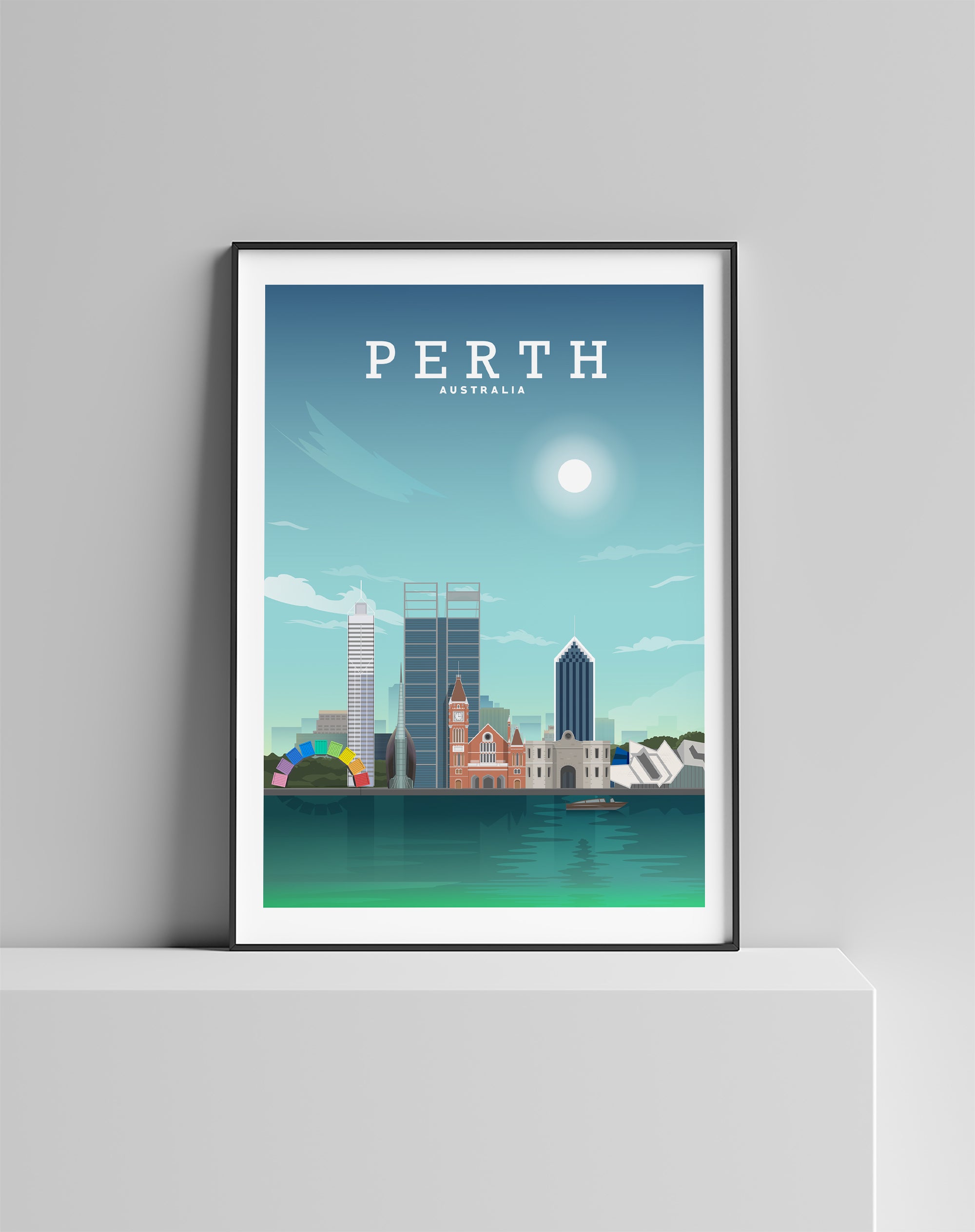 Perth Community Posters Perth Australia, Perth Poster, Perth Print, Perth WA – Hill View Prints