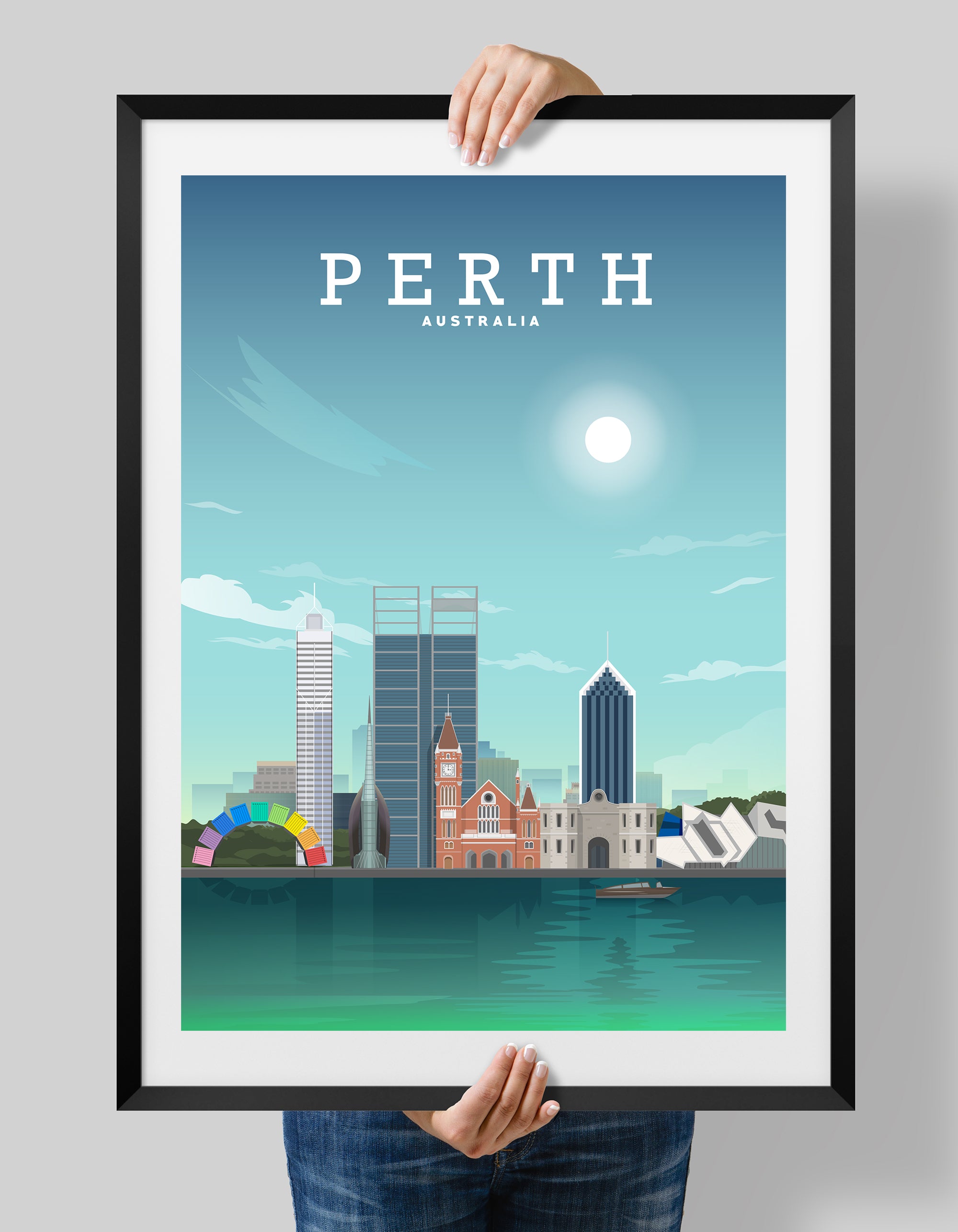 Perth Community Posters Perth Australia, Perth Poster, Perth Print, Perth WA – Hill View Prints