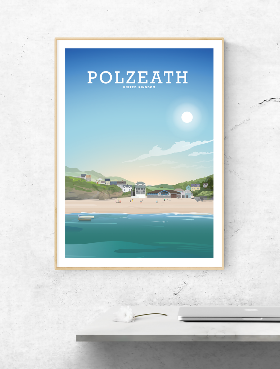 Polzeath Cornwall, Cornwall Surfing Beach, Cornish Poster