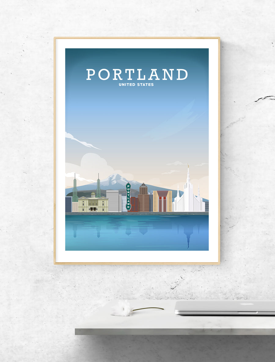 Portland Oregon Art, Portland Poster, Portland Print