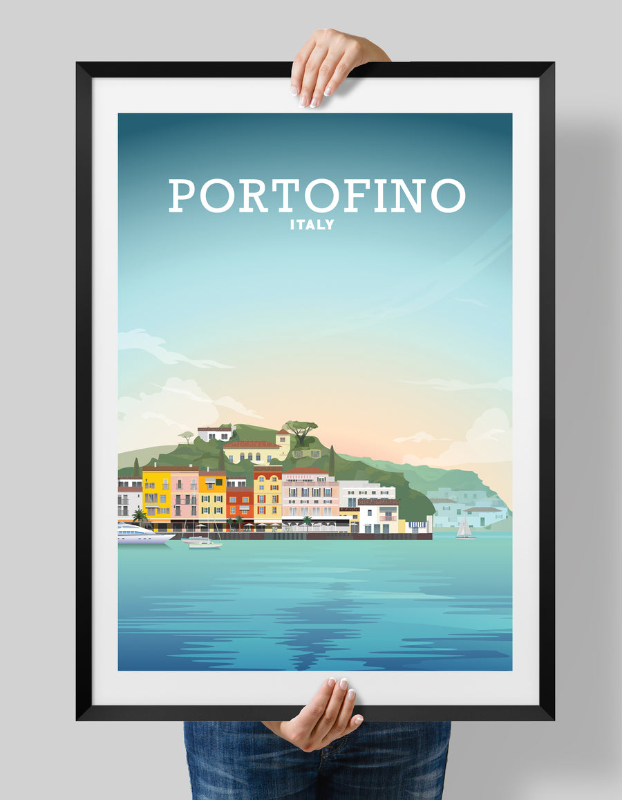 Portofino Art Poster, Portofino Italy Print