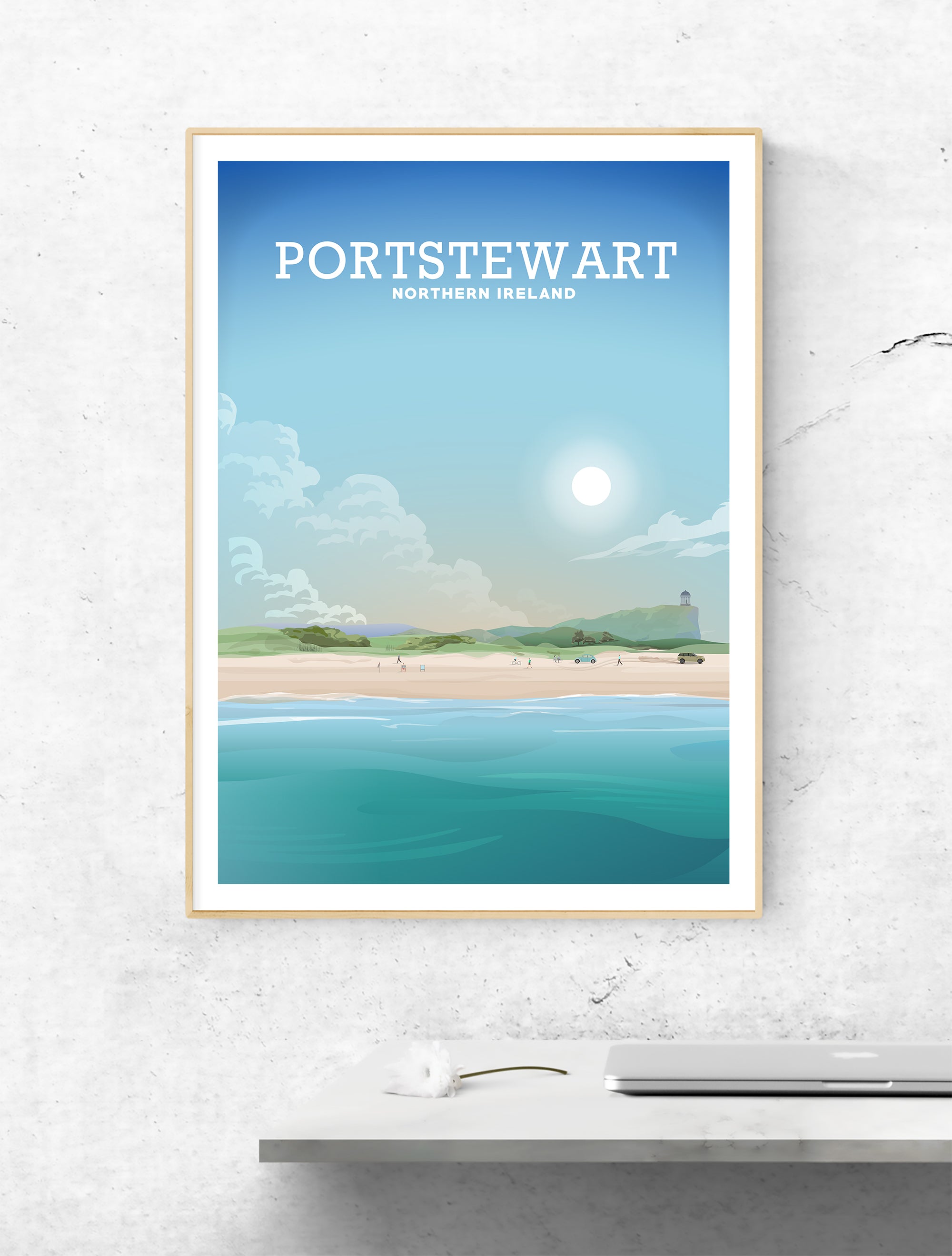 Portstewart Print, Portstewart Poster, Northern Ireland Art – Hill View ...