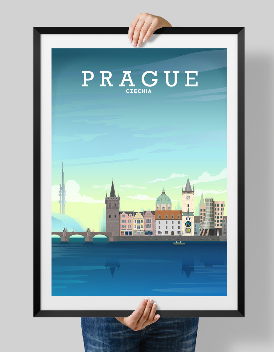 Prague Poster, Prague Travel Print, Prague Art