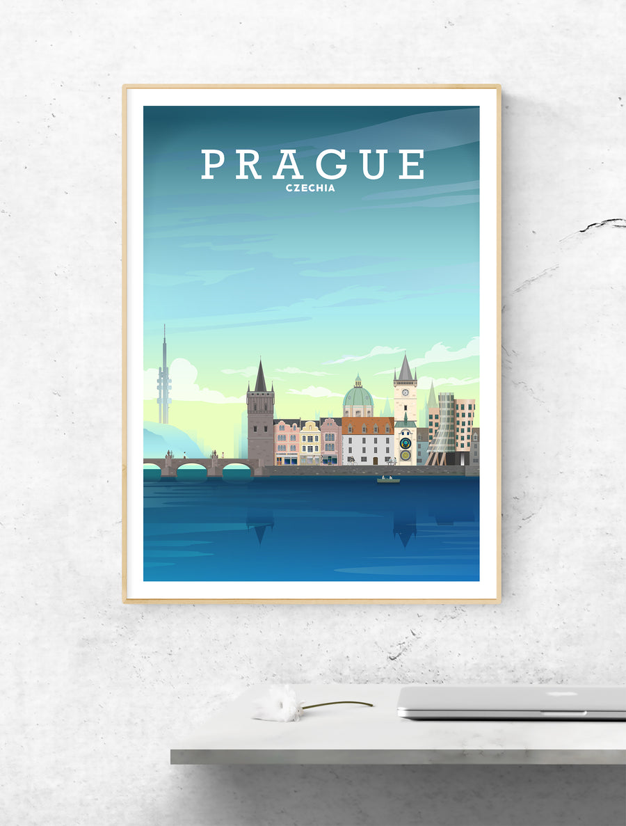 Prague Poster, Prague Travel Print, Prague Art