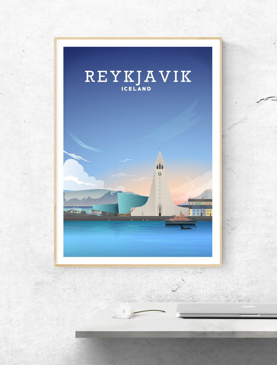 Reykjavik Print, Reykjavik Poster, Blue Lagoon Iceland