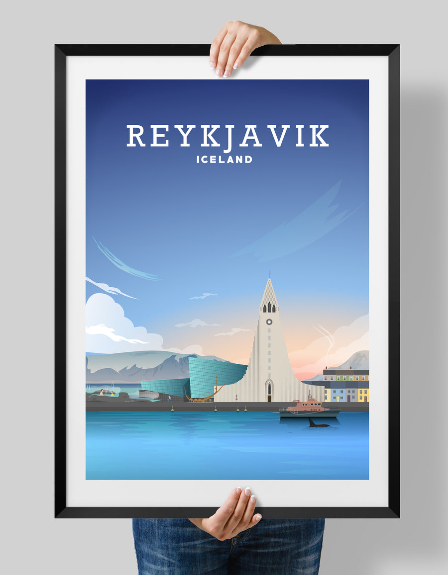 Reykjavik Print, Reykjavik Poster, Blue Lagoon Iceland