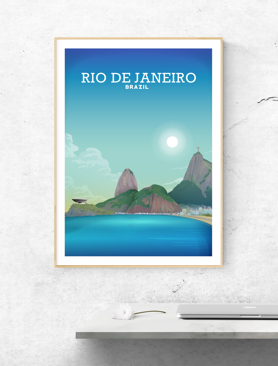Rio De Janeiro Poster, Rio De Janeiro Print, Brazil Art