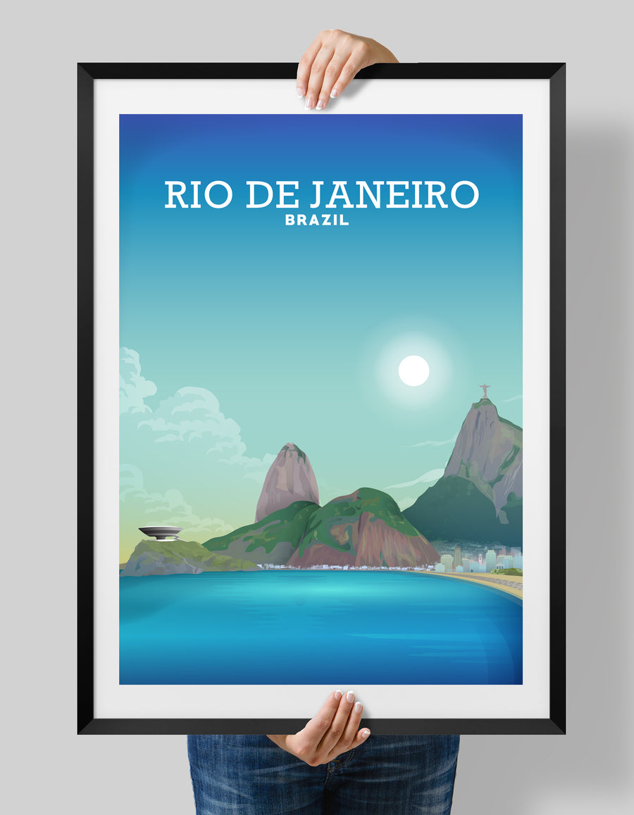 Rio De Janeiro Poster, Rio De Janeiro Print, Brazil Art