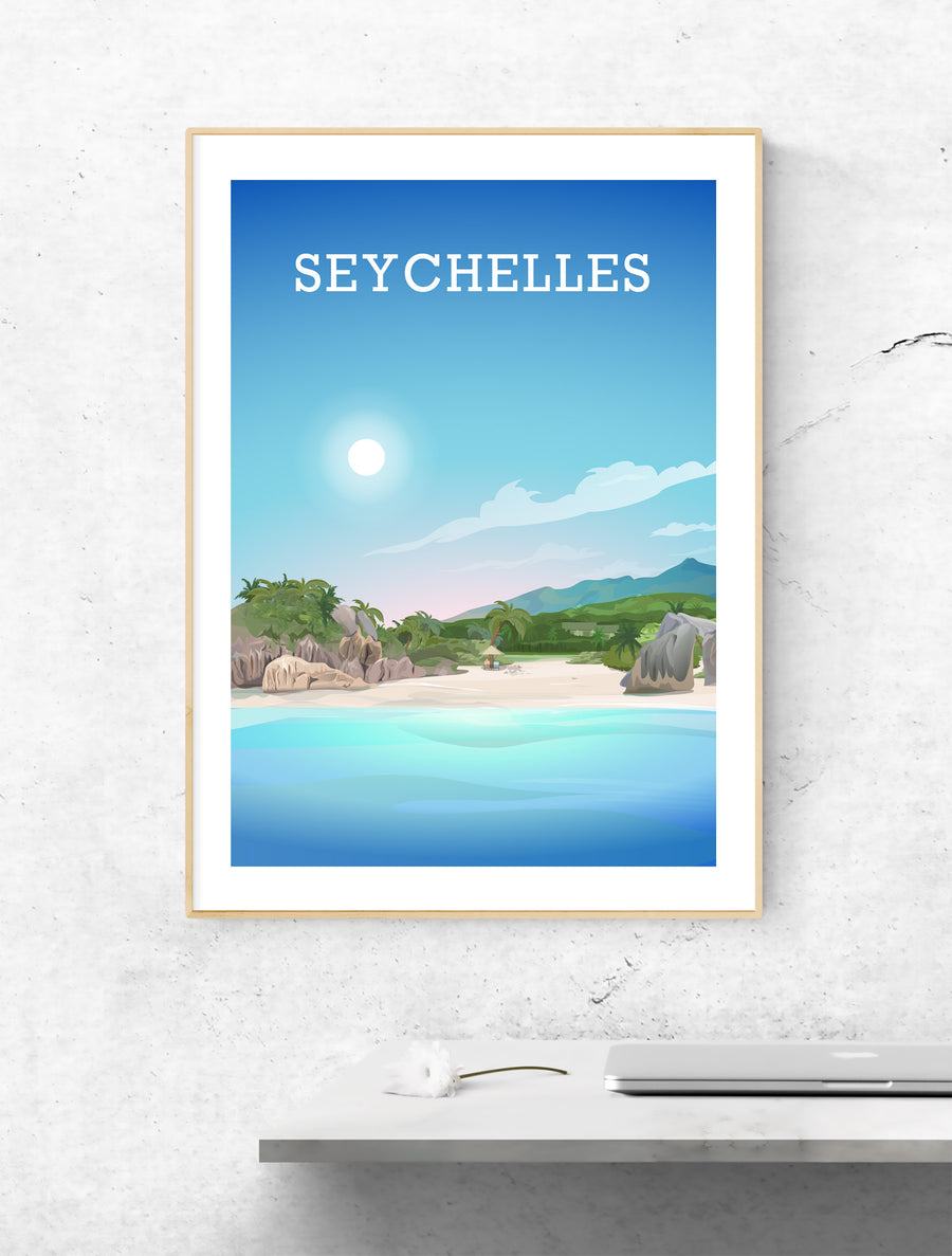 Seychelles Poster, Seychelles Print