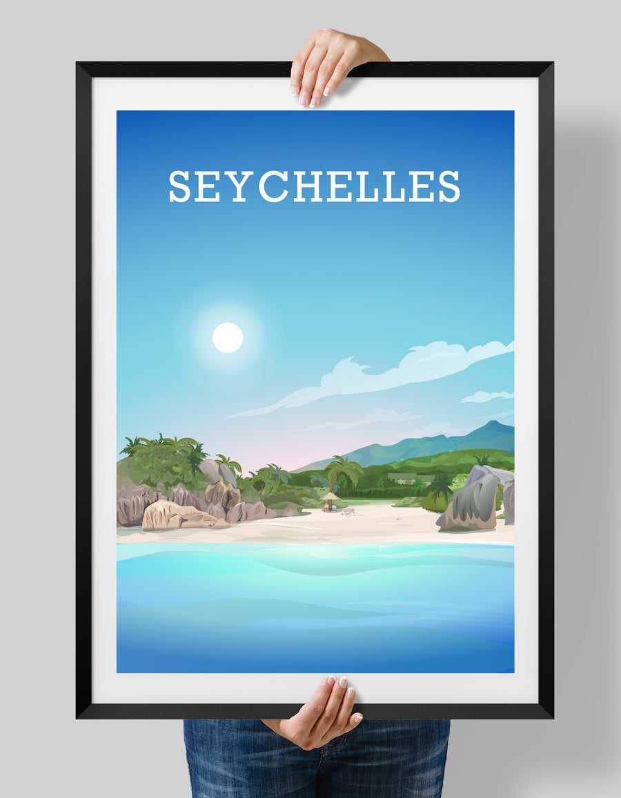Seychelles Poster, Seychelles Print