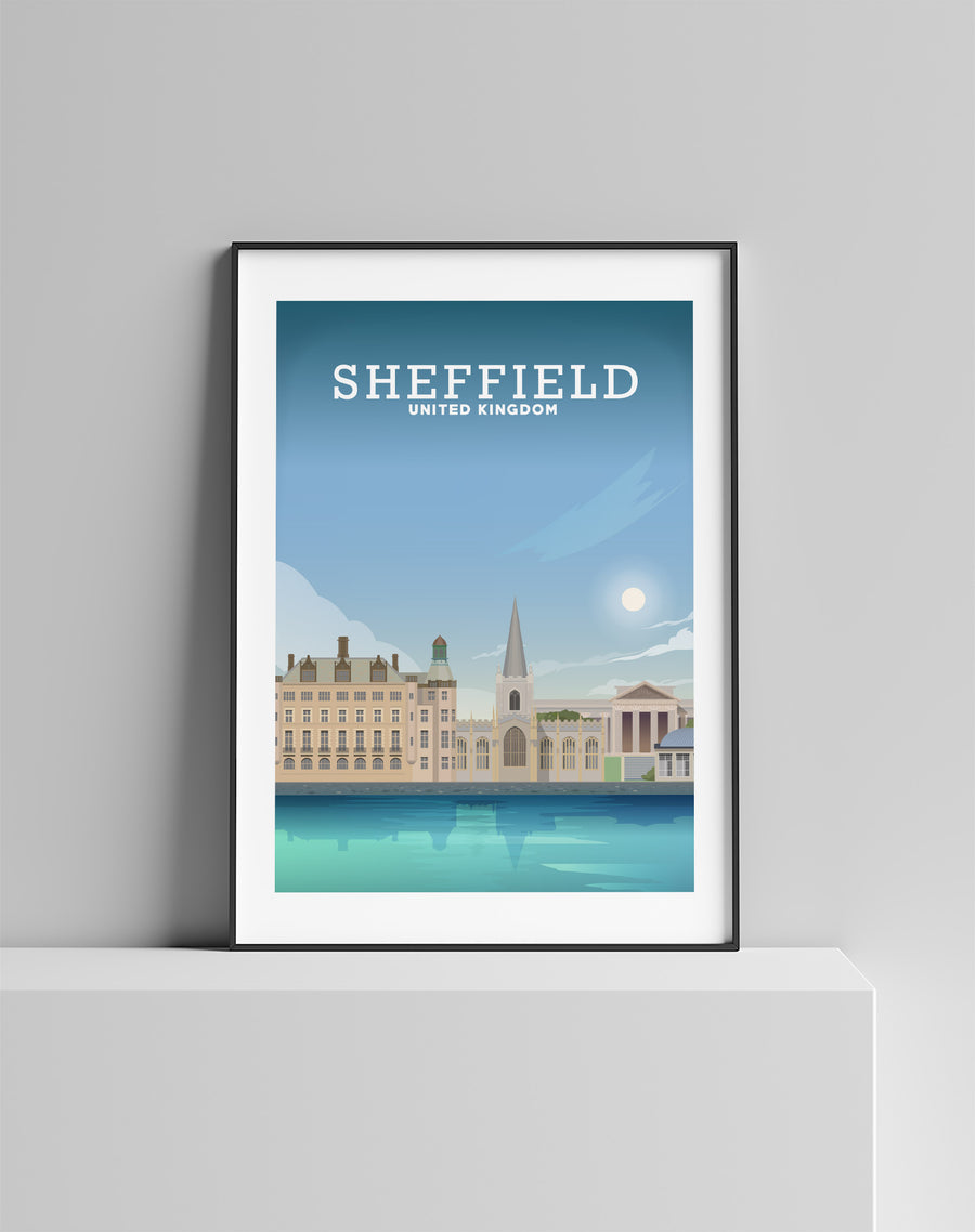 Sheffield Print, Sheffield Yorkshire, Steel City Poster