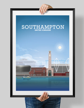 Southampton Print, Hampshire Poster, Southampton Art
