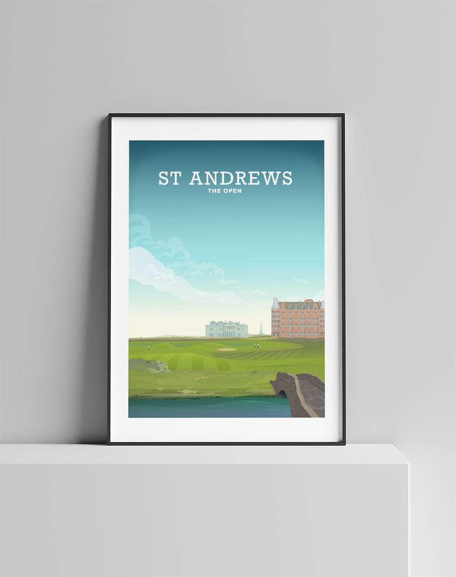 St Andrews Golf Poster, The Open Golf Print