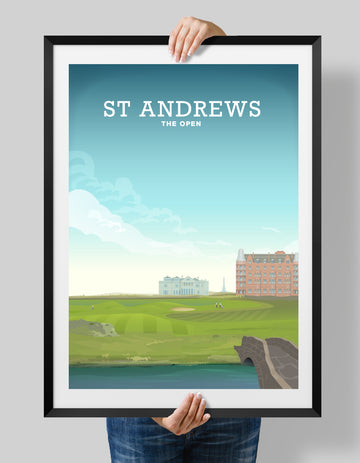 St Andrews Golf Poster, The Open Golf Print