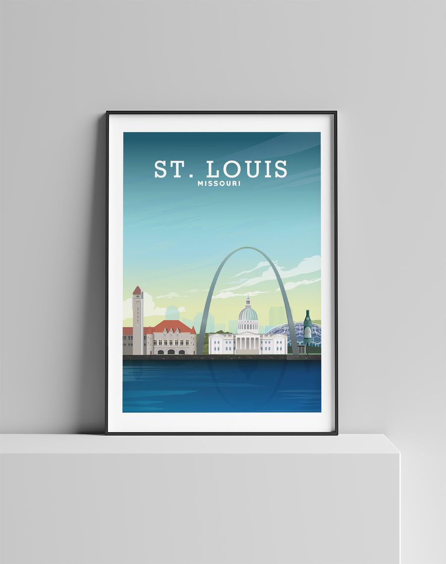 St Louis Print, St Louis Poster, Missouri Travel Art