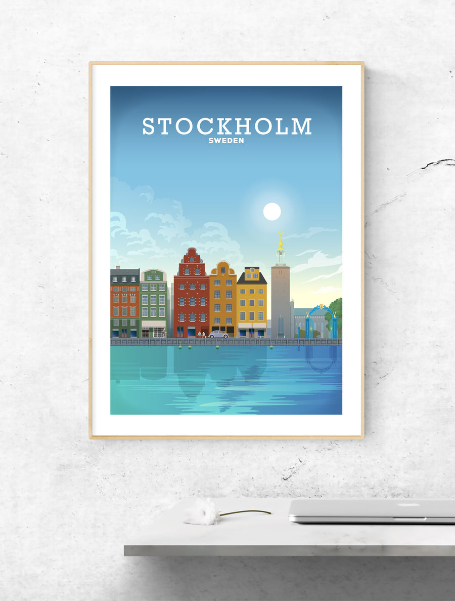 Stockholm Print, Sweden Poster, Stockholm Art