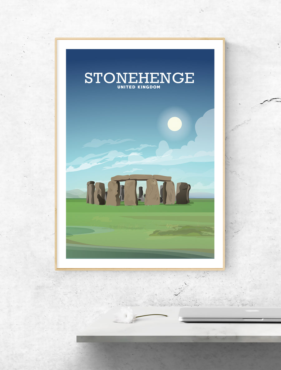 Stonehenge Print, Salisbury Plain, Wiltshire England, Stonehenge Poster