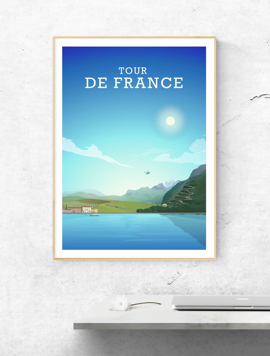 Tour De France Print, Tour De France Art, Cycling Poster