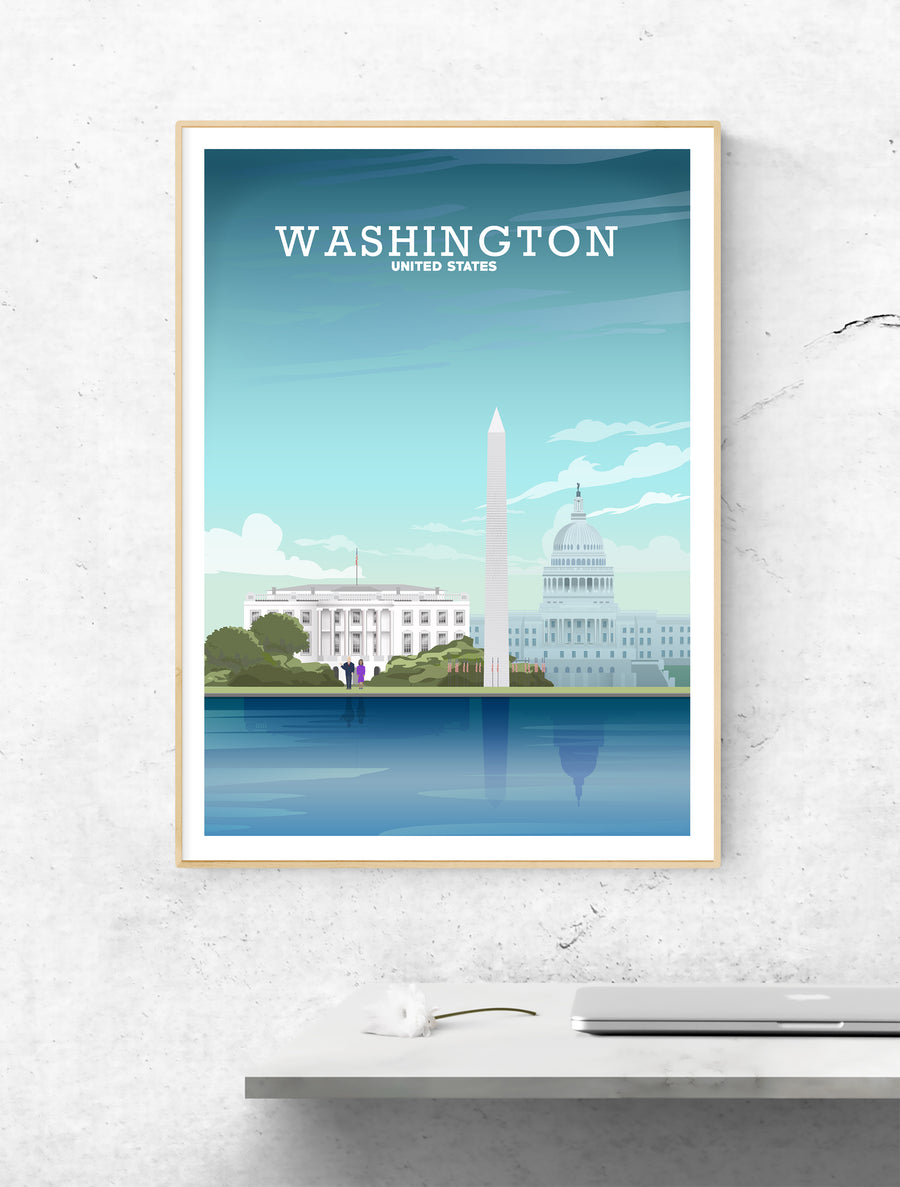 Washington Dc Print, Washington Poster, USA Travel Poster