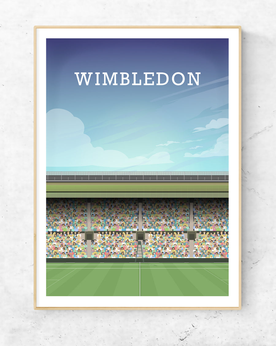 Wimbledon Tennis Print, Wimbledon Poster