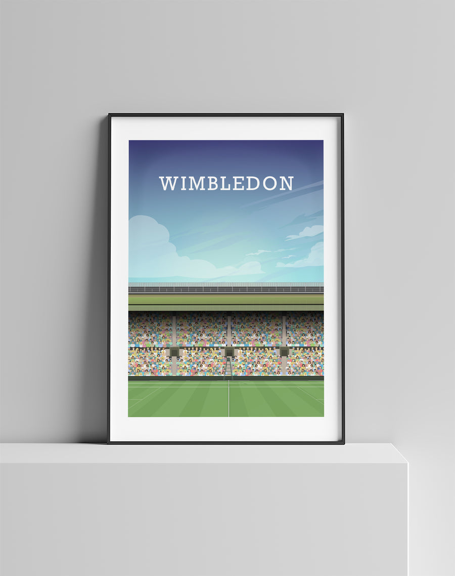 Wimbledon Tennis Print, Wimbledon Poster