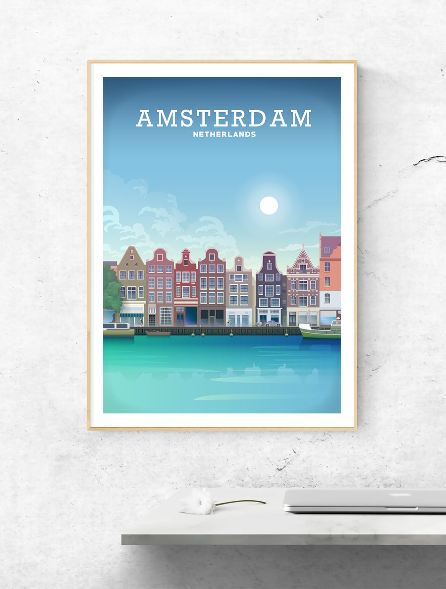 Amsterdam Print, Amsterdam Poster, Amsterdam Art